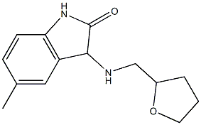 5-methyl-3-[(oxolan-2-ylmethyl)amino]-2,3-dihydro-1H-indol-2-one Struktur