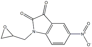 5-nitro-1-(oxiran-2-ylmethyl)-2,3-dihydro-1H-indole-2,3-dione Structure