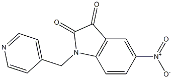 5-nitro-1-(pyridin-4-ylmethyl)-2,3-dihydro-1H-indole-2,3-dione,,结构式