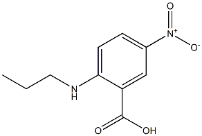 5-nitro-2-(propylamino)benzoic acid 化学構造式