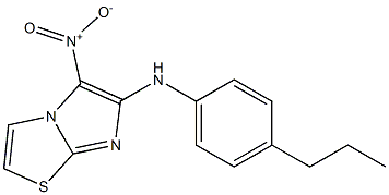 5-nitro-N-(4-propylphenyl)imidazo[2,1-b][1,3]thiazol-6-amine,,结构式
