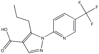 5-propyl-1-[5-(trifluoromethyl)pyridin-2-yl]-1H-pyrazole-4-carboxylic acid Structure