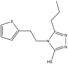 5-propyl-4-[2-(thiophen-2-yl)ethyl]-4H-1,2,4-triazole-3-thiol,,结构式