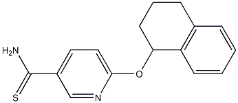 6-(1,2,3,4-tetrahydronaphthalen-1-yloxy)pyridine-3-carbothioamide Struktur