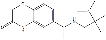 6-(1-{[2-(dimethylamino)-2-methylpropyl]amino}ethyl)-3,4-dihydro-2H-1,4-benzoxazin-3-one Struktur