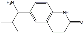 6-(1-amino-2-methylpropyl)-1,2,3,4-tetrahydroquinolin-2-one Struktur