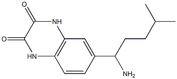 6-(1-amino-4-methylpentyl)-1,2,3,4-tetrahydroquinoxaline-2,3-dione Structure