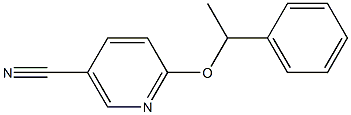 6-(1-phenylethoxy)nicotinonitrile 化学構造式