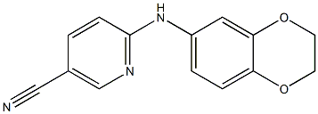 6-(2,3-dihydro-1,4-benzodioxin-6-ylamino)nicotinonitrile 化学構造式