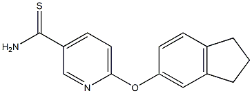 6-(2,3-dihydro-1H-inden-5-yloxy)pyridine-3-carbothioamide Structure