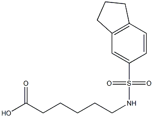 6-(2,3-dihydro-1H-indene-5-sulfonamido)hexanoic acid