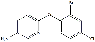 6-(2-bromo-4-chlorophenoxy)pyridin-3-amine,,结构式