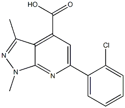 6-(2-chlorophenyl)-1,3-dimethyl-1H-pyrazolo[3,4-b]pyridine-4-carboxylic acid|