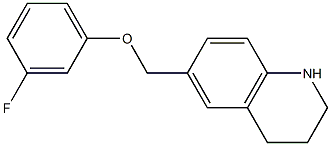 6-(3-fluorophenoxymethyl)-1,2,3,4-tetrahydroquinoline,,结构式