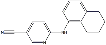 6-(5,6,7,8-tetrahydronaphthalen-1-ylamino)pyridine-3-carbonitrile,,结构式