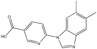  6-(5,6-dimethyl-1H-1,3-benzodiazol-1-yl)pyridine-3-carboxylic acid