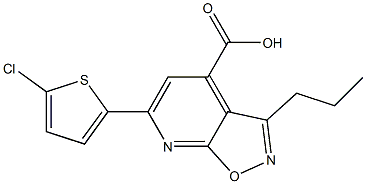6-(5-chlorothiophen-2-yl)-3-propylpyrido[3,2-d][1,2]oxazole-4-carboxylic acid Struktur