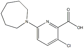 6-(azepan-1-yl)-3-chloropyridine-2-carboxylic acid 化学構造式