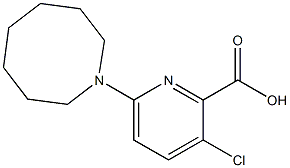 6-(azocan-1-yl)-3-chloropyridine-2-carboxylic acid,,结构式