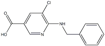 6-(benzylamino)-5-chloropyridine-3-carboxylic acid 结构式