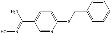 6-(benzylsulfanyl)-N'-hydroxypyridine-3-carboximidamide Struktur
