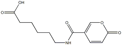 6-{[(2-oxo-2H-pyran-5-yl)carbonyl]amino}hexanoic acid 化学構造式