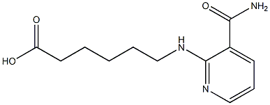 6-{[3-(aminocarbonyl)pyridin-2-yl]amino}hexanoic acid Structure