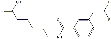 6-{[3-(difluoromethoxy)phenyl]formamido}hexanoic acid|