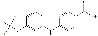 6-{[3-(trifluoromethoxy)phenyl]amino}pyridine-3-carbothioamide,,结构式