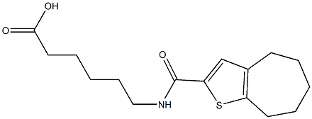6-{4H,5H,6H,7H,8H-cyclohepta[b]thiophen-2-ylformamido}hexanoic acid,,结构式