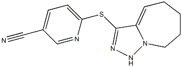 6-{5H,6H,7H,8H,9H-[1,2,4]triazolo[3,4-a]azepin-3-ylsulfanyl}pyridine-3-carbonitrile 结构式