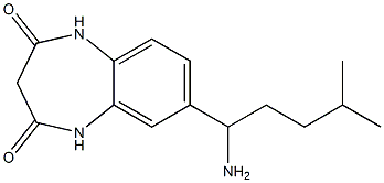 7-(1-amino-4-methylpentyl)-2,3,4,5-tetrahydro-1H-1,5-benzodiazepine-2,4-dione Structure