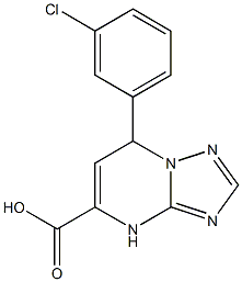 7-(3-chlorophenyl)-4,7-dihydro[1,2,4]triazolo[1,5-a]pyrimidine-5-carboxylic acid,,结构式