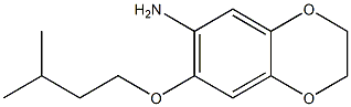 7-(3-methylbutoxy)-2,3-dihydro-1,4-benzodioxin-6-amine 化学構造式