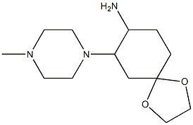 7-(4-methylpiperazin-1-yl)-1,4-dioxaspiro[4.5]dec-8-ylamine Structure