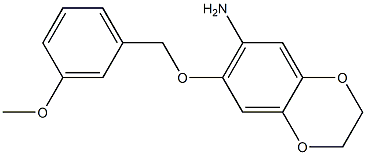 7-[(3-methoxyphenyl)methoxy]-2,3-dihydro-1,4-benzodioxin-6-amine Struktur