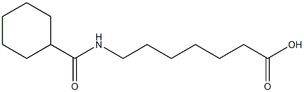 7-[(cyclohexylcarbonyl)amino]heptanoic acid,,结构式