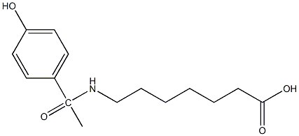 7-[1-(4-hydroxyphenyl)acetamido]heptanoic acid Structure