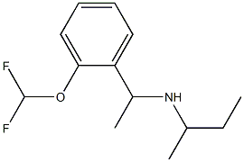 butan-2-yl({1-[2-(difluoromethoxy)phenyl]ethyl})amine 化学構造式