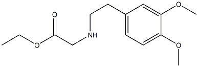 N-(3,4-ジメトキシフェネチル)グリシンエチル 化学構造式