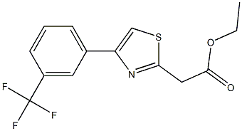 ethyl 2-{4-[3-(trifluoromethyl)phenyl]-1,3-thiazol-2-yl}acetate Struktur