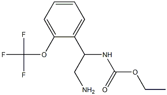 ethyl 2-amino-1-[2-(trifluoromethoxy)phenyl]ethylcarbamate 化学構造式
