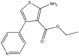 ethyl 2-amino-4-pyridin-4-ylthiophene-3-carboxylate 化学構造式