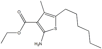 ethyl 2-amino-5-hexyl-4-methylthiophene-3-carboxylate Structure