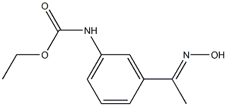ethyl 3-[(1E)-N-hydroxyethanimidoyl]phenylcarbamate 化学構造式
