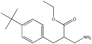 ethyl 3-amino-2-[(4-tert-butylphenyl)methyl]propanoate 化学構造式