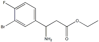 ethyl 3-amino-3-(3-bromo-4-fluorophenyl)propanoate,,结构式