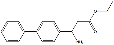 ethyl 3-amino-3-(4-phenylphenyl)propanoate Struktur