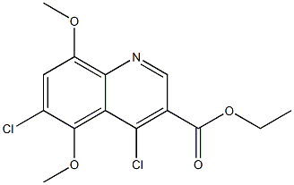 ethyl 4,6-dichloro-5,8-dimethoxyquinoline-3-carboxylate Struktur