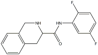 N-(2,5-difluorophenyl)-1,2,3,4-tetrahydroisoquinoline-3-carboxamide Struktur
